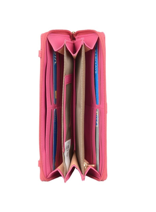 Baggit Women Pink Wallet Large Size | Ladies Stylish Sling Purse Bag | Credit Card Money Holder - Image 5